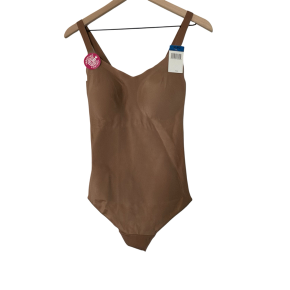 Maidenform Women’s Thong Bodysuit cool comfort Size XL nude NWT - Picture 1 of 4